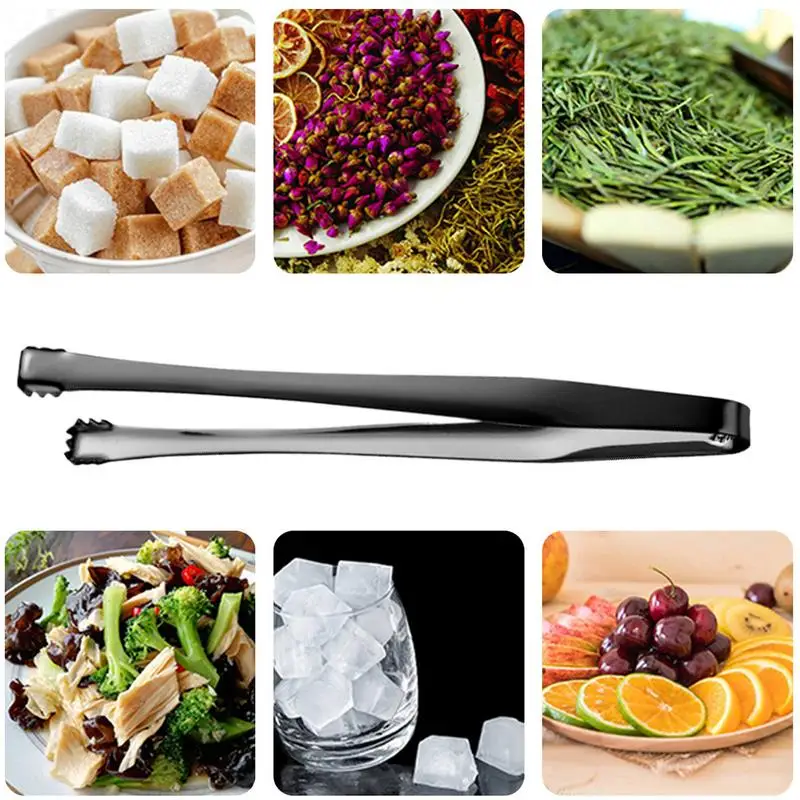 Egg Chalazae Removal Tool 15cm Stainless Steel Kitchen Food Tongs Non-Slip Ice Clip Steak Salad Clamp Cooking BBQ Tweezer Gadget