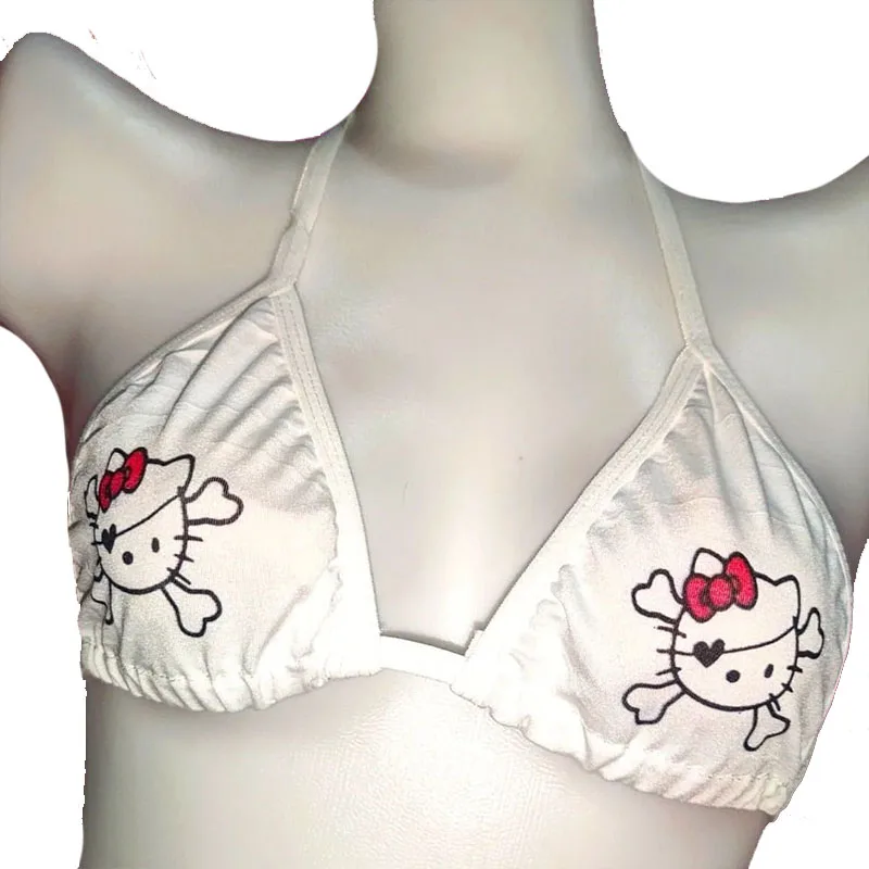 

Sanrios Hellokittys бюстгальтер без груди для девушек Красивая спина мультяшное Аниме Высокое качество удобное универсальное нижнее белье для женщин