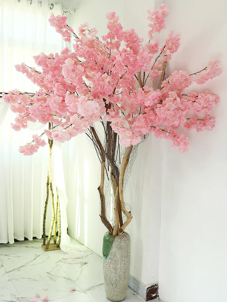 Ramo de flor artificial de cerezo, 6 piezas, planta verde, decoración de boda, manualidad, decoración del hogar - AliExprs 15 Ramo de flor artificial de cerezo, 6 piezas, planta verde, decoración de boda, manualidad, decoración del hogar - AliExprs 15
