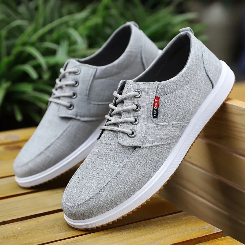 New Canvas Sneakers Men Vulcanized Odorless Oxfords Shoes Male
