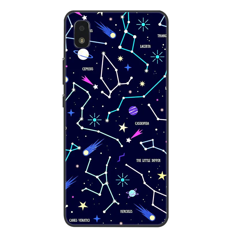 Black Soft Silicon TPU Phone Cover with Cat Design - Compatible with Sharp Aquos Wish Phones