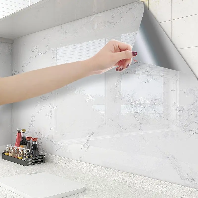 Table Stickers Self-adhesive Waterproof Oil Resistant Marble Pattern Desktop Renovation Sticker Kitchen Bathroom Wallpaper 5