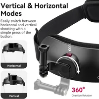 CM027 Camera Head with Mount Supports Vertical Shooting, Suitable for GoPro Max, DJI Osmo Action, Insta360, Sports Cameras 4