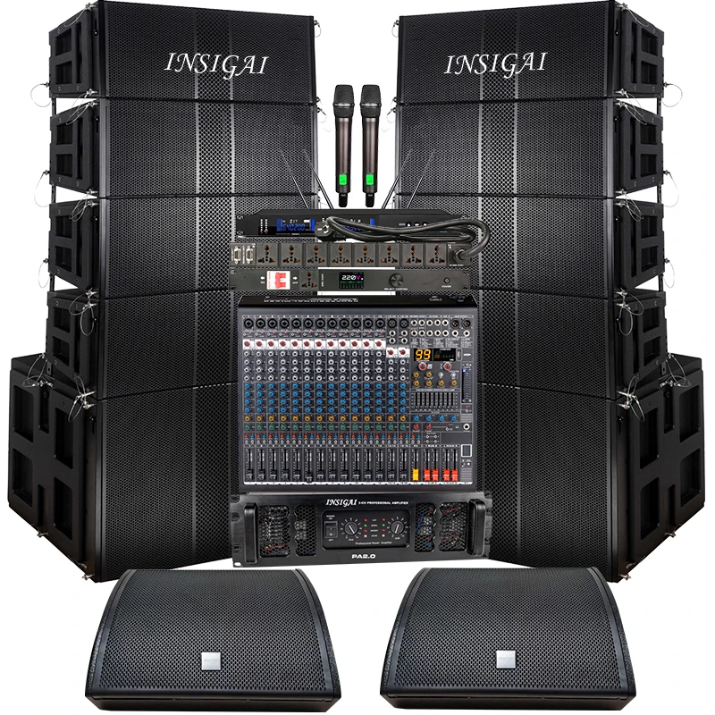 מערכת סאונד ביצועים גבוהים כפולה 6.5 תלויה בבמה חתונה DJ חדר כנסים מקצועי רמקולים מיני אנכיים