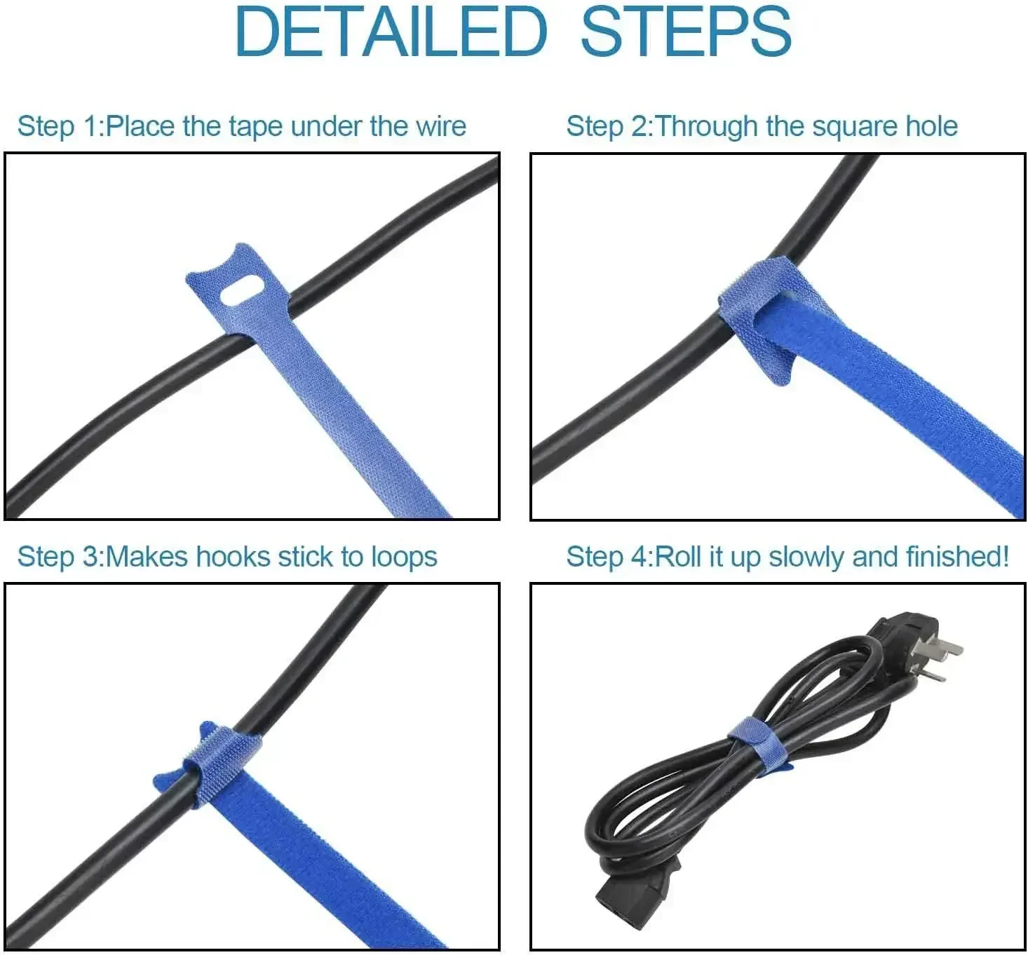 Hook and Loop Fastener Tape Hook-and-loop Fastener Self-adhesive 15cm Can Be Reused Nylon T-hook Ring Buckle Fixing Tape For Cable Management Tape DIY