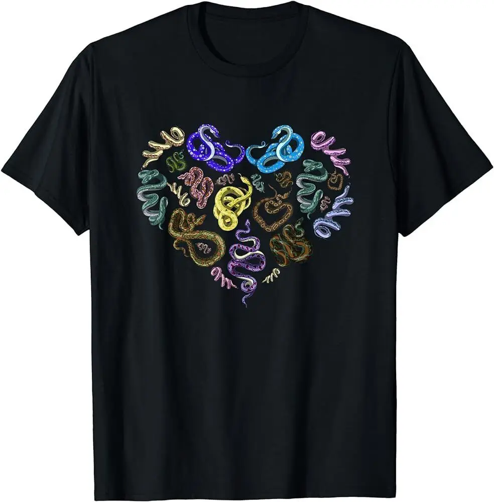 Rettile Animale Selvatico San Valentino Predator Heart Snake T Shirt Maniche Lunghe O Corte