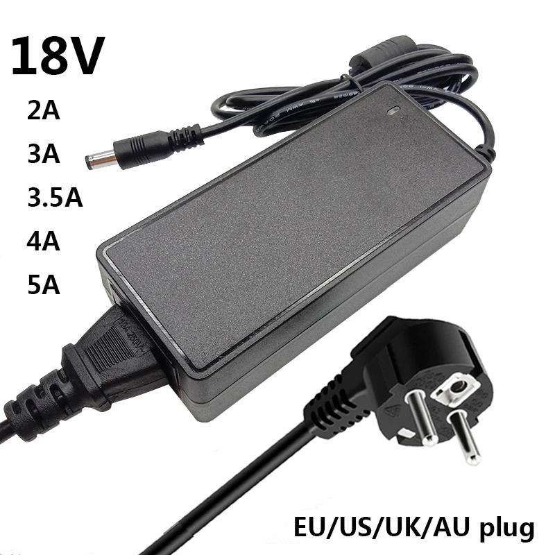 18V 2A 3A 3.5A 4A 5A AC Universal 18 Volt Power Adapter Supply DC