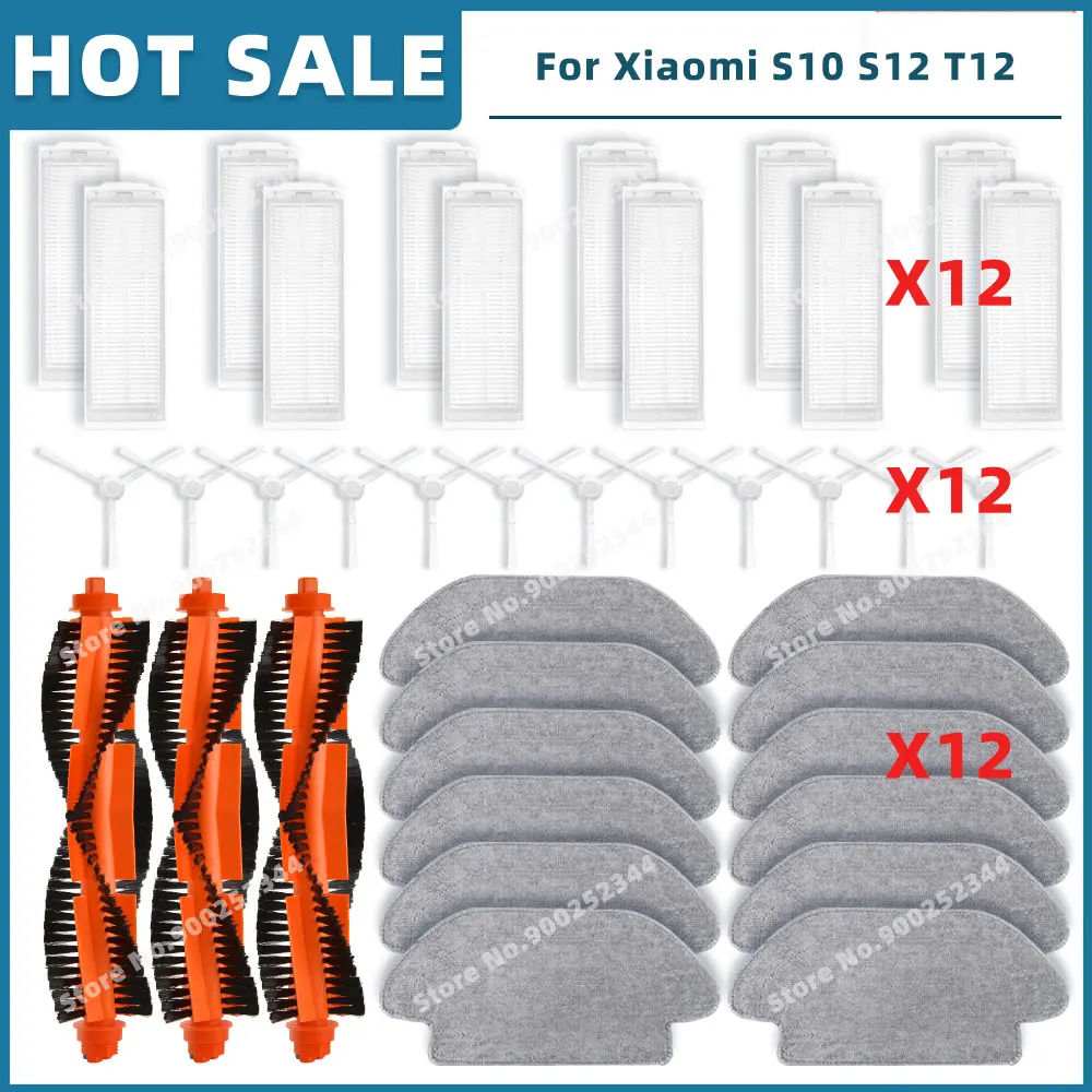 Pour Xiaomi Mijia STYTJ02YM 3C 2S S10 B106GL S12 T12 Robot De Balayage Couvercle De Brosse Principale Noir Blanc Accessoires Aspirateur