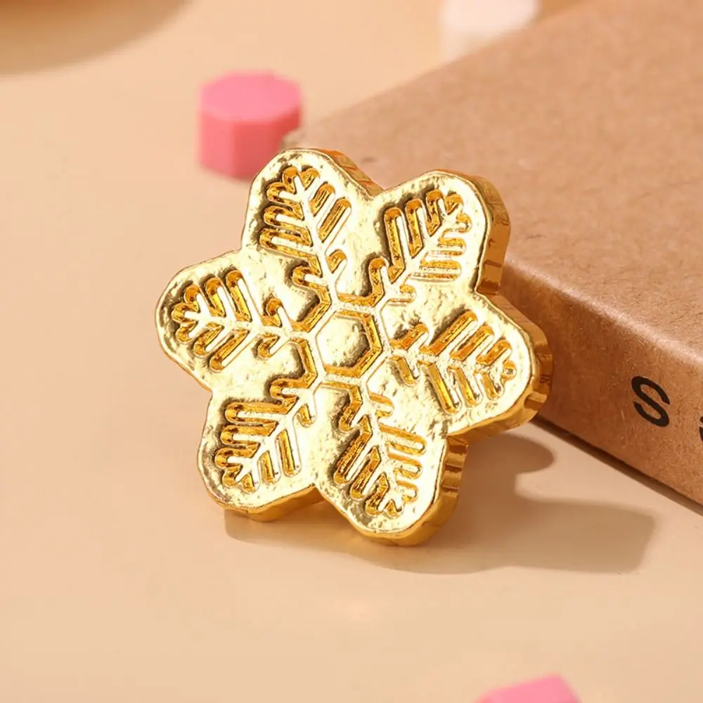 Handmade DIY Tool Rose Snowflake Pattern Sealing Wax Head European style Retro Wax Seal Stamp Decorative Stamps Embossing Decor