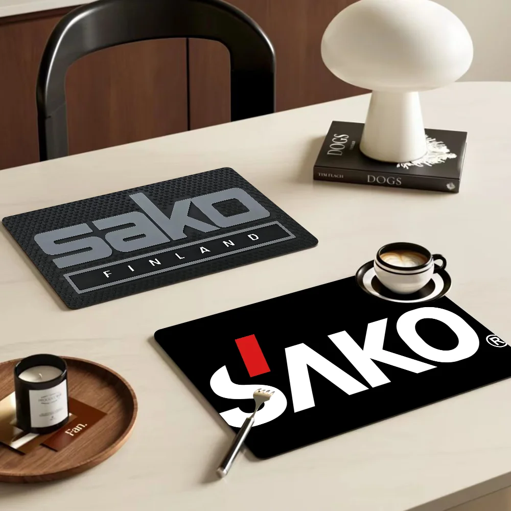 T-Tikka By S-Sako Logo Coffee Dish Quick Drying Kitchen Absorbent Drained Placemat for Table Bathroom Kitchen Draining Pads 2