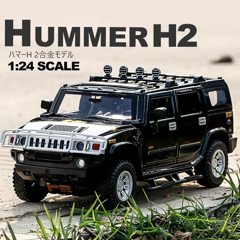 HUMMER H2 1/24スケールフルメッキ 1/24 HUMMER H2 Alloy Car Model Diecasts & Toy Metal Off-road
