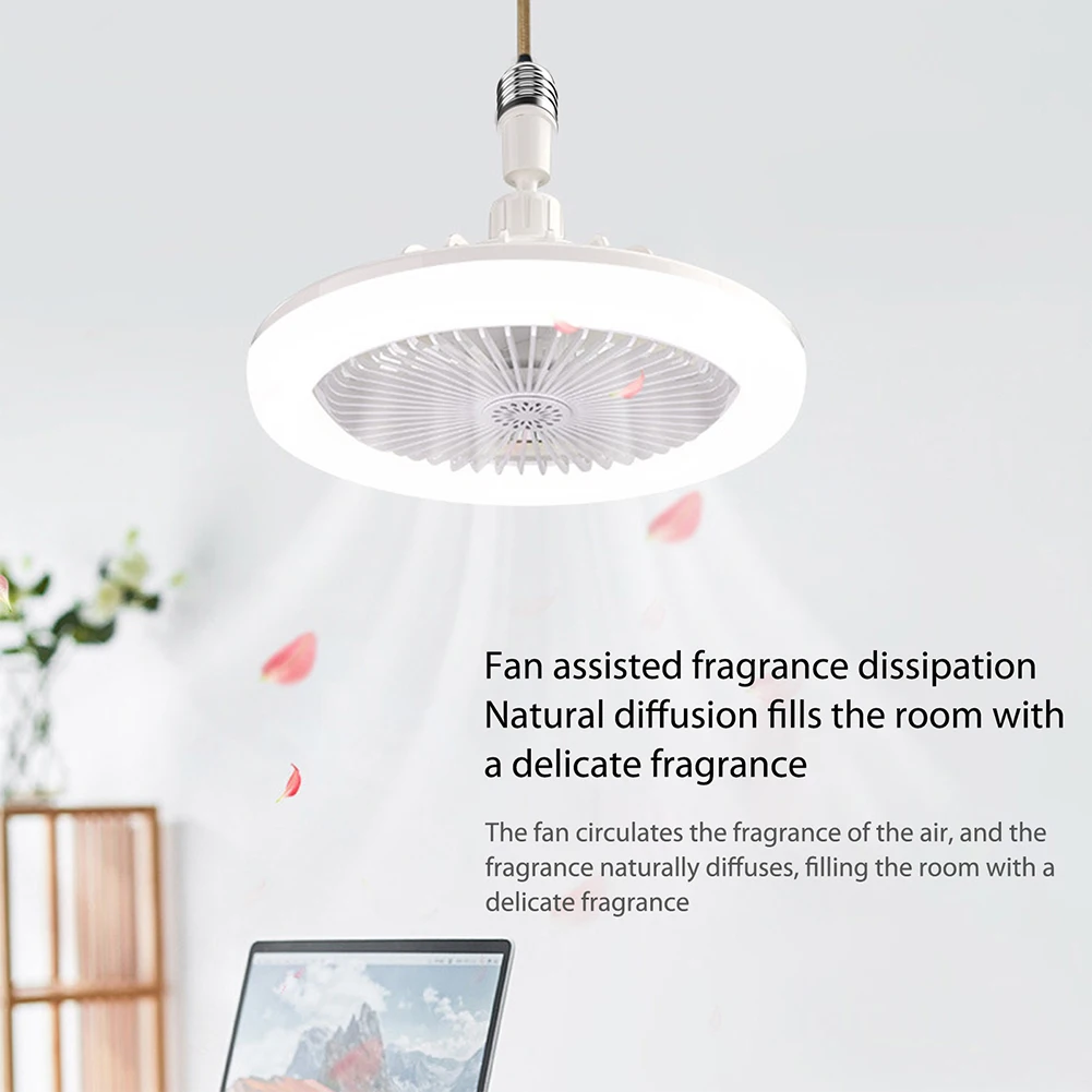 50W Ceiling Fan with Light Quiet Decorative Ceiling Fanlight ABS PP Ceiling Fan Light for Living Room Kitchen