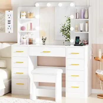 Lighted Vanity Makeup Desk 1