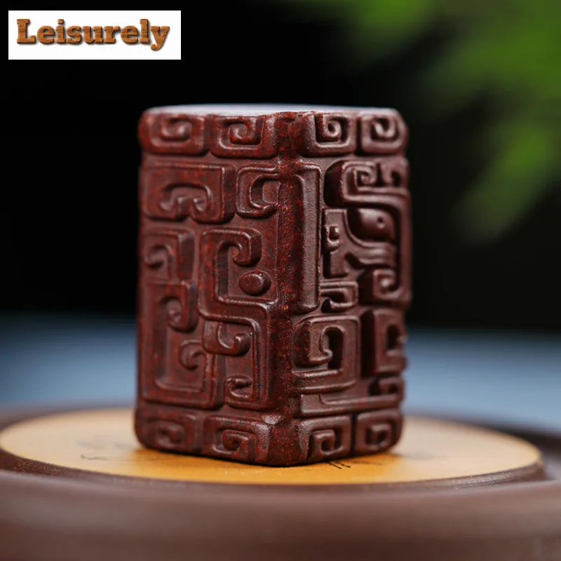 Handamde Embossed Totem Purple Clay Teapot Cover Holder Elegant Cover Frame Zisha Pot Lid Shelf for Tea Accessories Ornaments