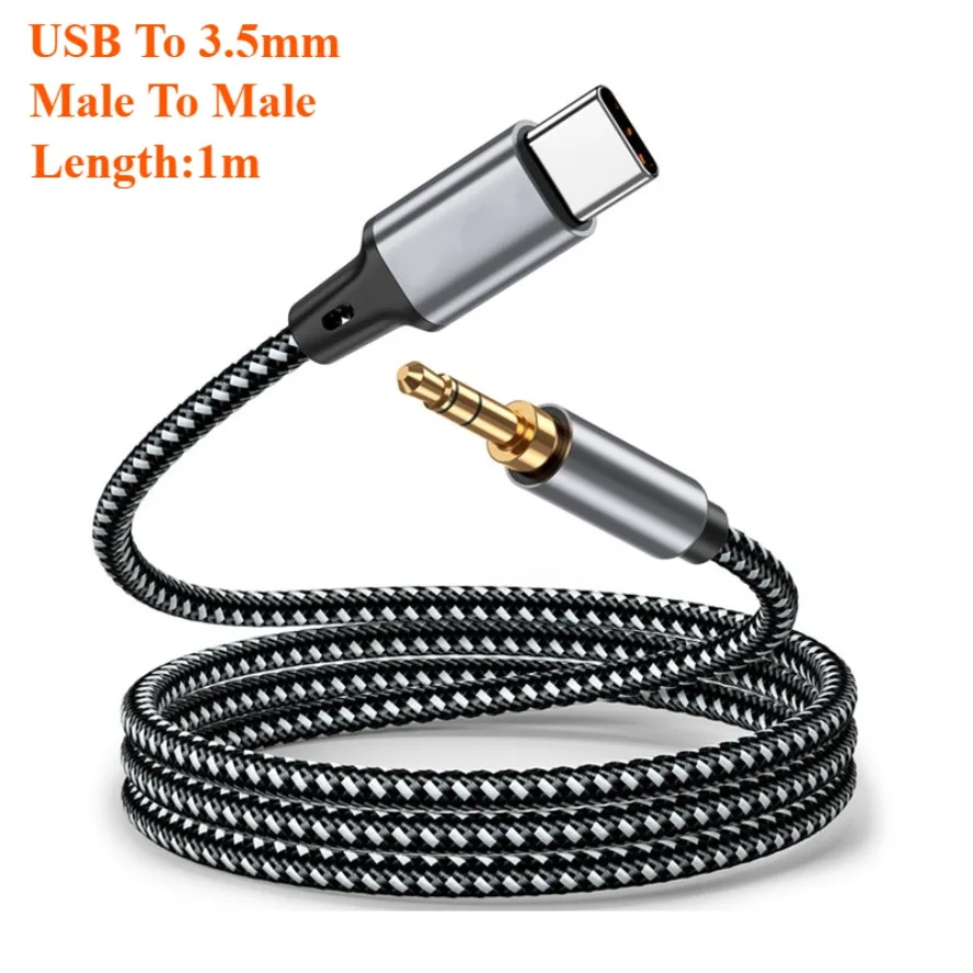 USB Type C to 3.5mm Audio Adapter Cable for Enhanced Sound Quality