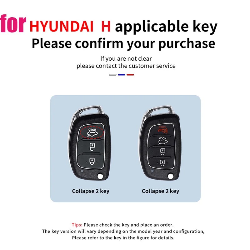 Car Key Case Cover for Hyundai Creta GLS I40 I20 IX25 IX35 I10 I30 HB20  Elantra Solaris Sonata Santa Fe Tucson Accent Key