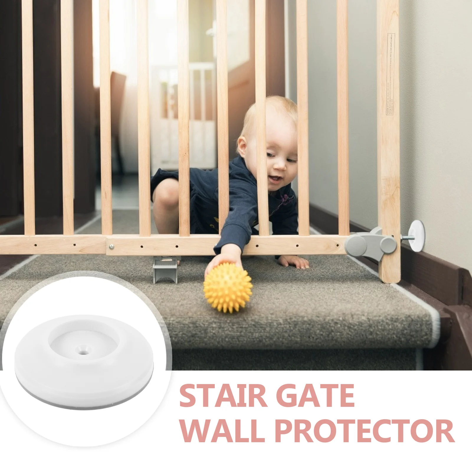 White Plastic Child Safety Gate Pet Isolation Fence Baby Door Part Wall Protector Stairway Guard Mother Kids Safety Gates
