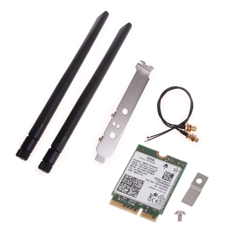 

Laptop NetworkCard Killer1650i Wifi6 Card 2400Mbps BT5.0 2400Mbps for Windows10