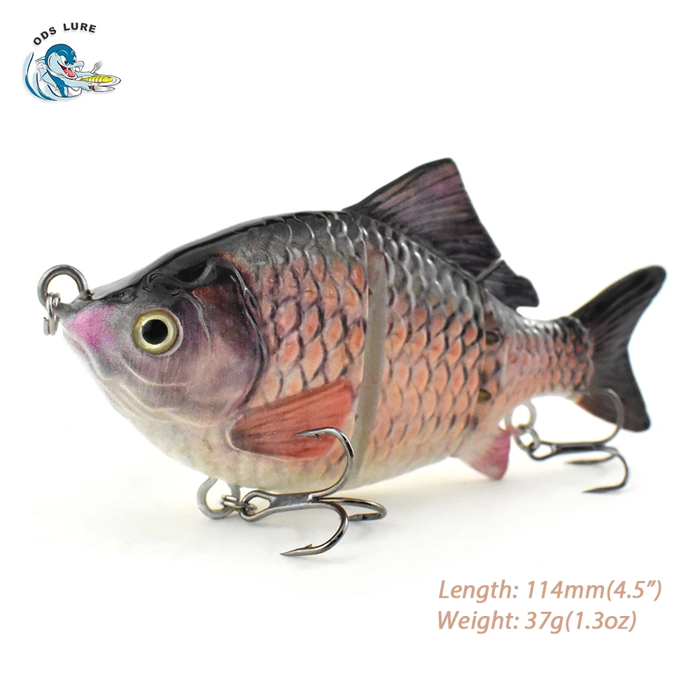 

114mm 37g New Hard Plastic Jointed Fishing Lures Sinking Carp Swimbait Glide Bait Crankbait Wobbler Bass Pike Tackle