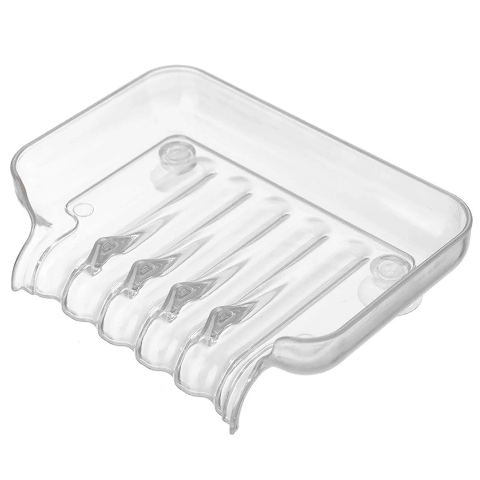 Portable Self Draining Soap Dish Bathroom Accessories Waterfall Soap Holder with Suction Cup Kitchen Draining Soap Storage Rack