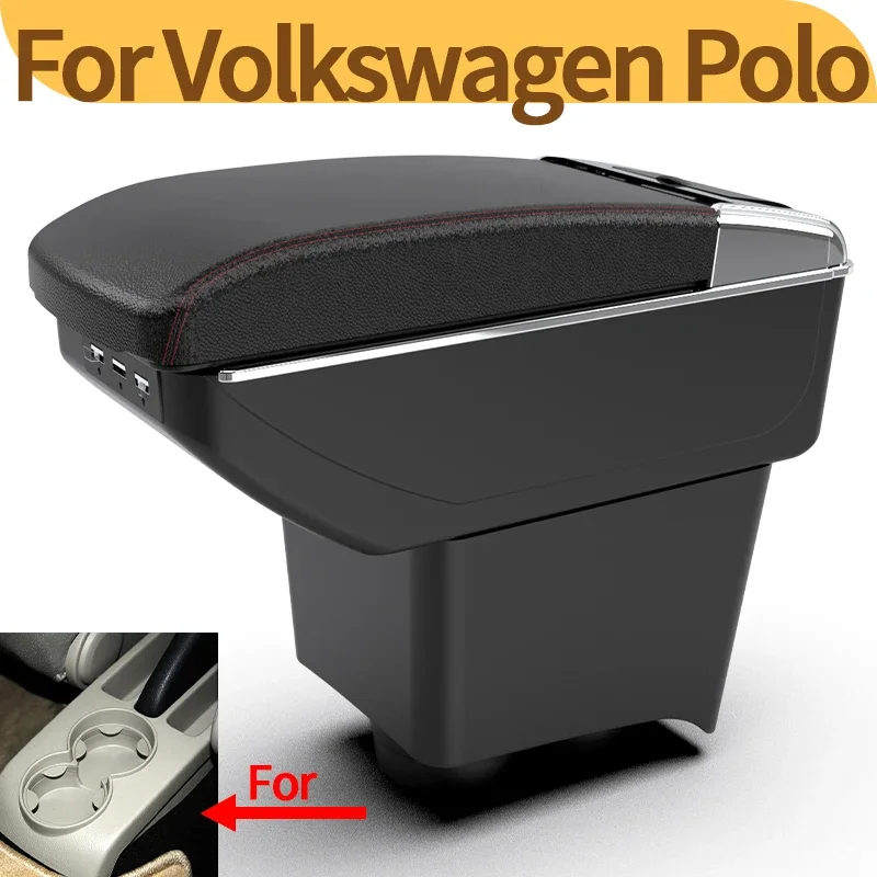 폭스바겐 폴로 팔걸이, VW 폴로 9N 3 용 자동차 팔걸이 박스, 2002-2009 ..