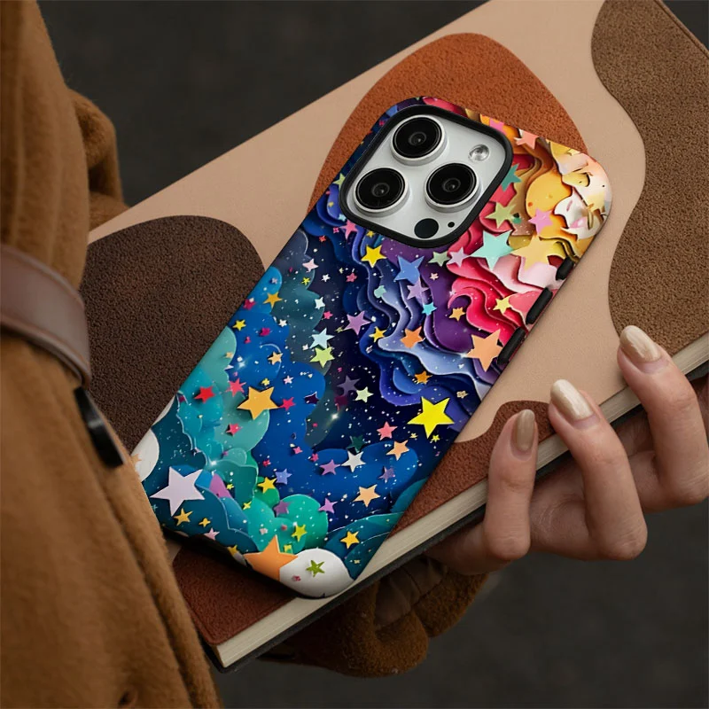 Versatile Starry Sky Cover 2-in-1 Phone Case