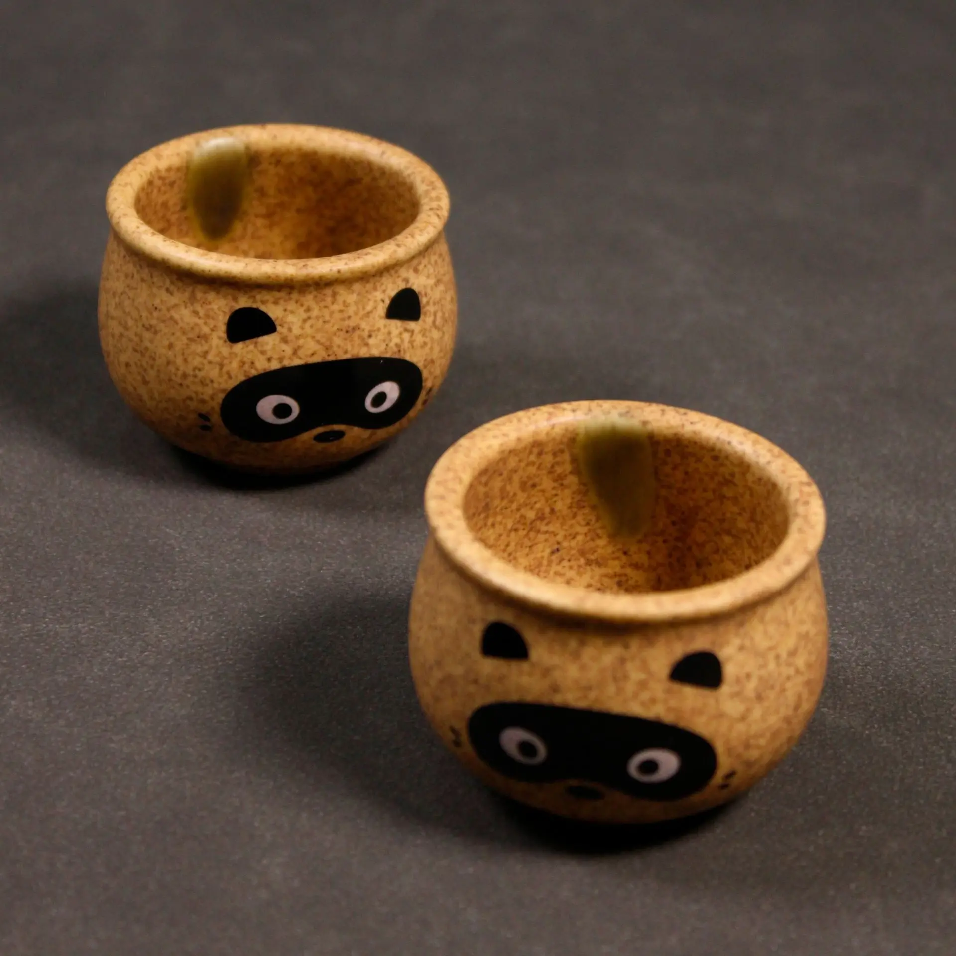 Japanese Sake Pot Kit Hand Painted Civet Cat Shochu Cup Set Retro Wine Ceramic Two Cups Barware for Gift Bar Sets Accessories ceramic sake set