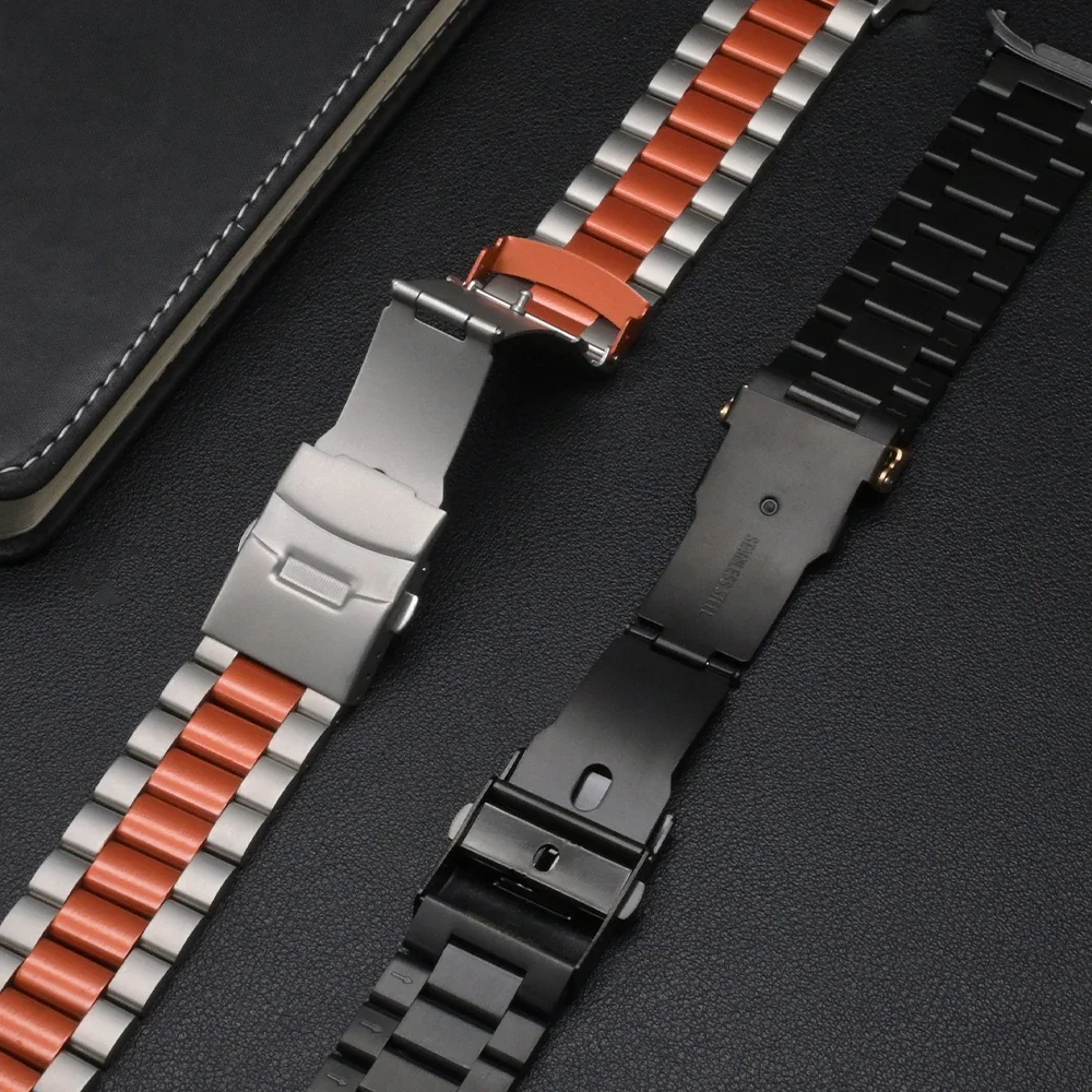 Men's Premium Stainless Steel Business Watch Band - Metal Strap with Elegant Design