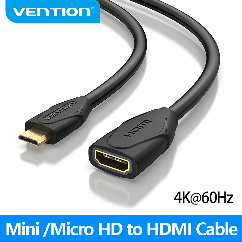 Vention Hdmi Extension Cable 4K/60Hz Mini Hdmi Maschio A Femmina Cable Converter Extender Per Tablet Fotocamere Hdtv Micro Hdmi Cable