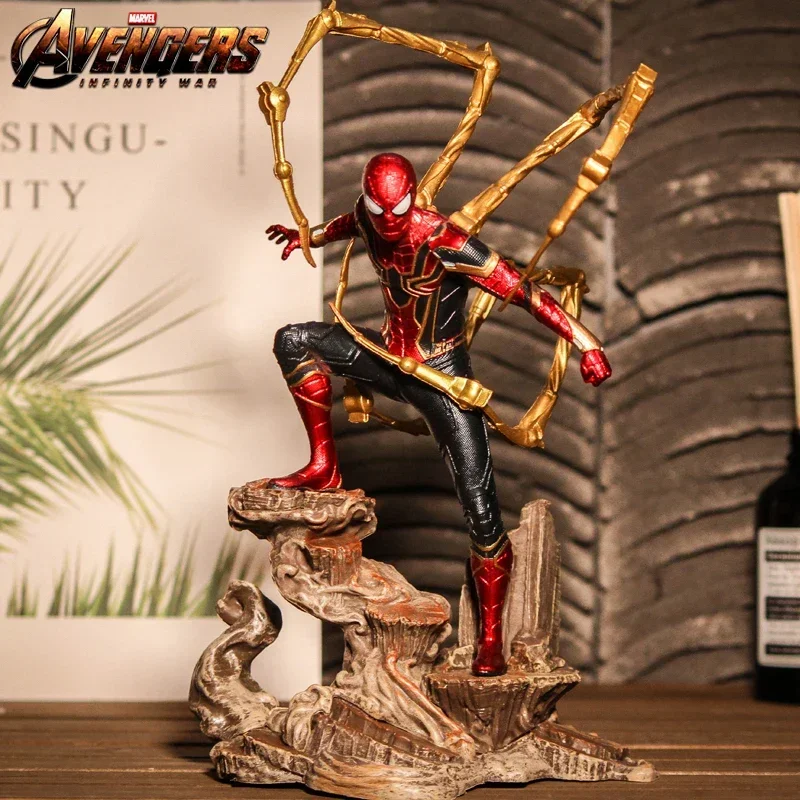 

28cm Infinity War Iron Spiderman Action Figure Pvc Figurine Statue Doll Collectible Model Decor Toys Festival Gifts