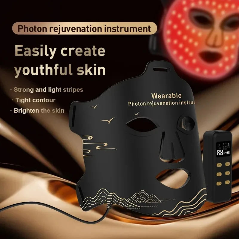 4 In 1 Red Led Light Therapy LED Mask Infrared Flexible Soft Silicone 4 Colors Masks Led Therapy Anti Aging Advanced Photon Mask