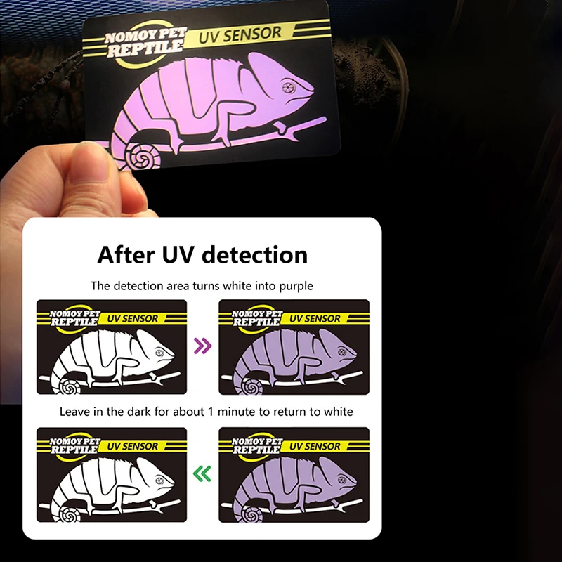 Reptile UVB Light Lamp Bulb Test Card UV Tests Paper Tester Meter Pet Supplies Turtle Ultraviolet Test Tool 1PC