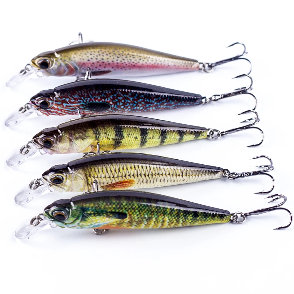 Magnisher 2 Größen Sinking Minnow Hard Baits 7,5 cm/9,0 cm Künstliche Angelköder Wobble Silent Jerkbait Long Cast Bass Barsch – Detail 13