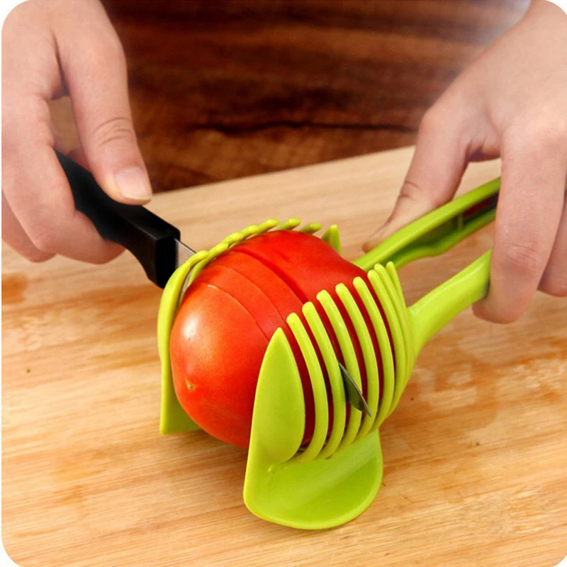 Vegetable Slicer Fruit Slicer Onion Slicer Holder Onion Slicer Vegetable Cutter Food Slicer Potato Slicer Handheld Lemon Tomato Slicer Steel Fruit Vegetable Cutting Shreadders Bread Clip Orange Potato Apple Onion Holder Kitchen Gadget