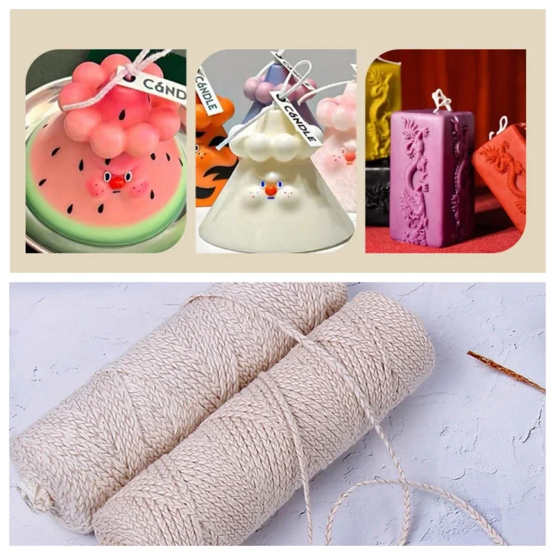 Cotton Candle Wick Material for DIY Aroma Smokeless Candles