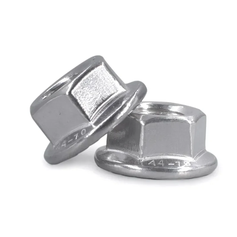 Tuerca Din 6923 Tuercas DIN 6923 Acero Inoxidable A2 - Pack 25 Unidades (M8) - Antivibración Tuerca Hexagonal A2