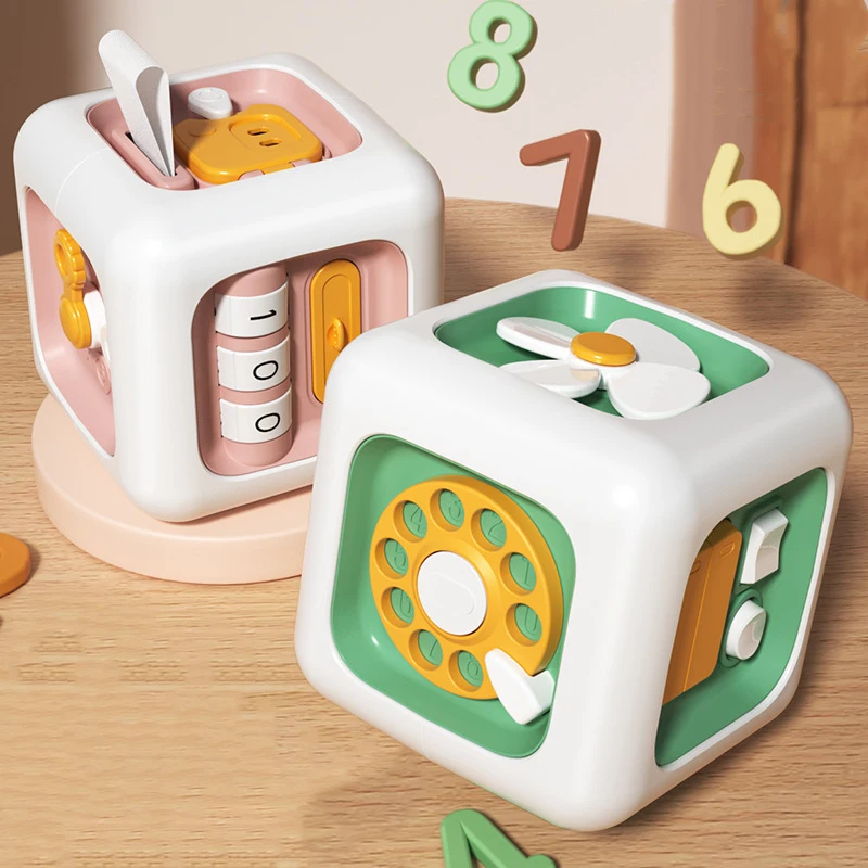 

Шестисторонний Кубик Рубика Монтессори для раннего развития, графическое познание, ручной головоломка для мозга, детское мышление, креативное просвещение