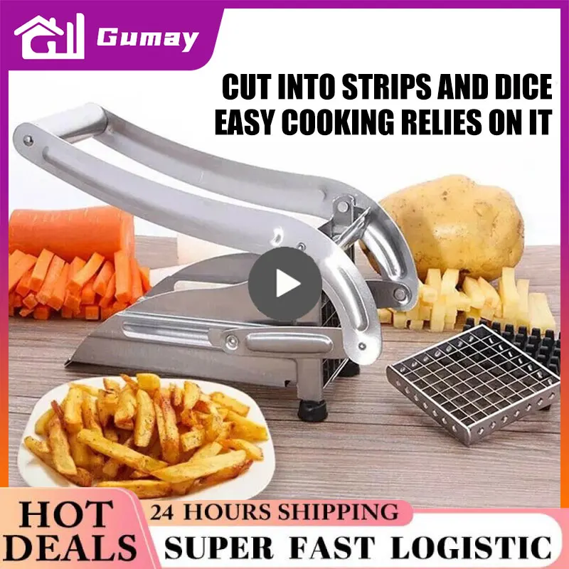 

Stainless Steel Potato Slicer Potato Cutter French Fries Cutter Machine For Kitchen Manual Vegetable Cutter Kitchen Gadgets 1pc