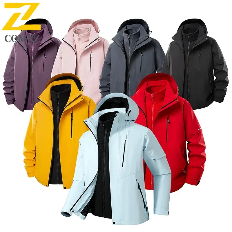 COMXZ Thickened Men Jacket Outdoor Mountaineering Wind Resistant Warm Parka Stylish Hooded Light Cold Proof Winter Outerwear