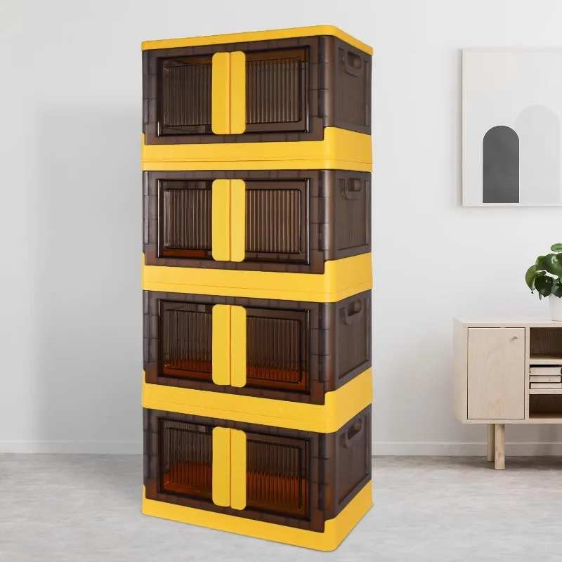 34Quart Storage Bins with Lids and Wheels, Stackable & Collapsible Closet Organizers and Storage, Foldable Storage ook,