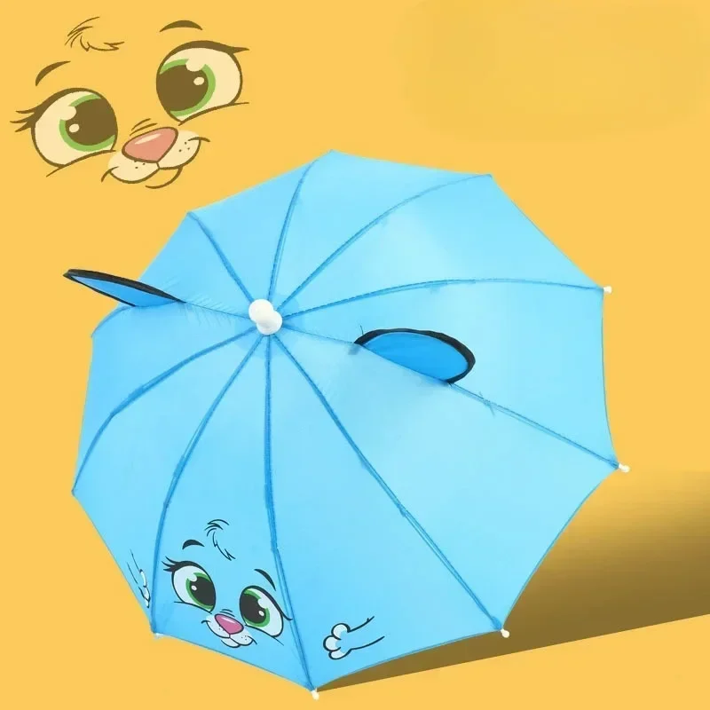 Kids Umbrella 3D Ear Shape Children's Umbrella 8Colors Cute Cartoon Children's Umbrella Animated Creative Long Handle