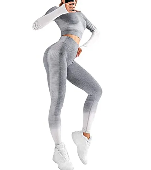 

FREE SAMPLE Workout Sets Women 2 Piece Yoga Fitness Clothes Exercise Sportswear Legging Crop Top Gym Clothes