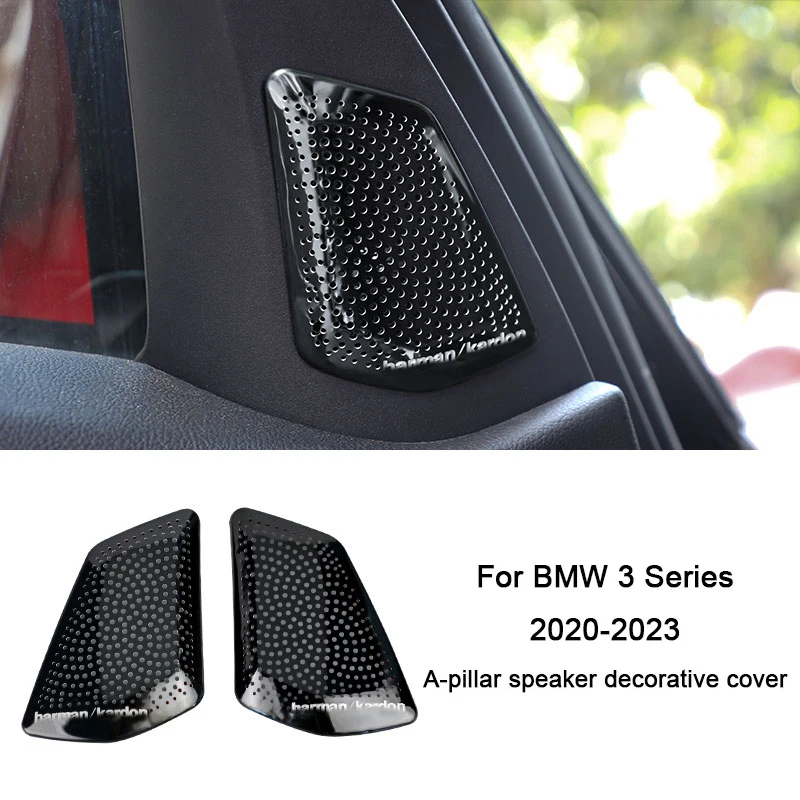 For BMW 3 Series G20 G21 G81 2020 2021 2022 2023,Front Rear Door A-pillar Horn Covers, Inner Handle Speaker Instrument Audio Lid
