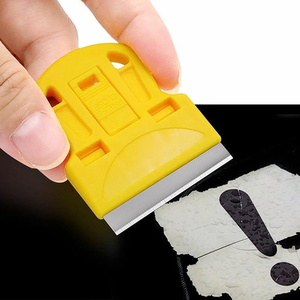 6 stücke Mini-Rasiermesser Schaber mit Carbon Metall Edelstahl Klingen Kleber entfernen Werkzeuge Glas Keramik Aufkleber Etikett saubere Werkzeuge e49 – Detail 6