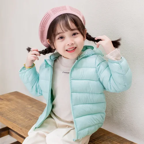 귀여운 아기 소녀 겨울 옷, 아이 라이트 다운 코트, 귀 후드, 봄 소녀 재킷, 유아 어린이 의류, 소년 코트 2