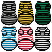 Vêtements d'été pour chiens, 1 pièce, Design fin, chemise de sport en coton rayé pour animaux de compagnie de petite et moyenne taille, respirante 1