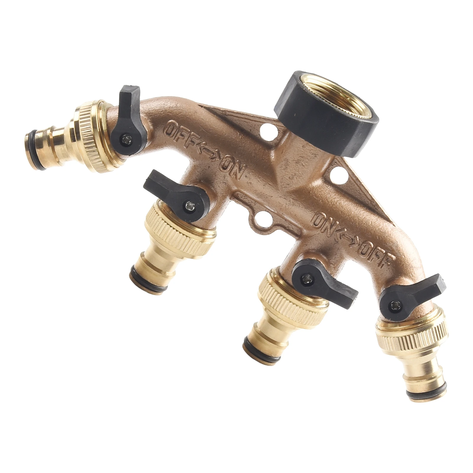 

Hose End Connector Splitter Connector Garden 4-way Brass Connections For Garden Hoses Hose Splitter Irrigation