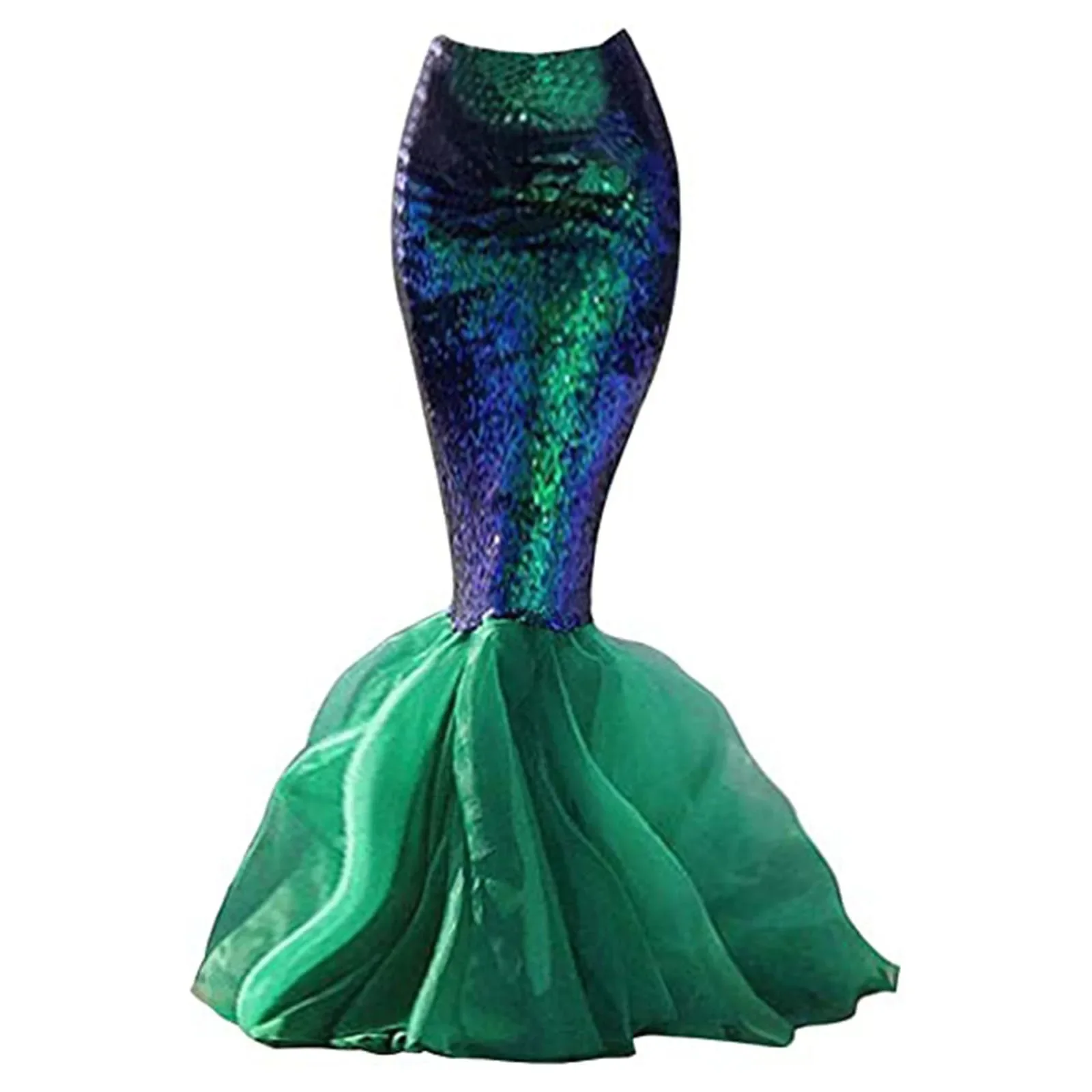 

Sexy Mermaid Princess Costume Women Glitter Fish Tail Cosplay Party Sparkly Hair Piece Dress Halloween Stage Anime Costume