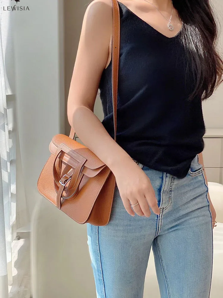 

2023 New Top Layer TOGO Cowhide Large Capacity Minimalist Commuting Handbag Single Shoulder Bag Women's Hazan Bag