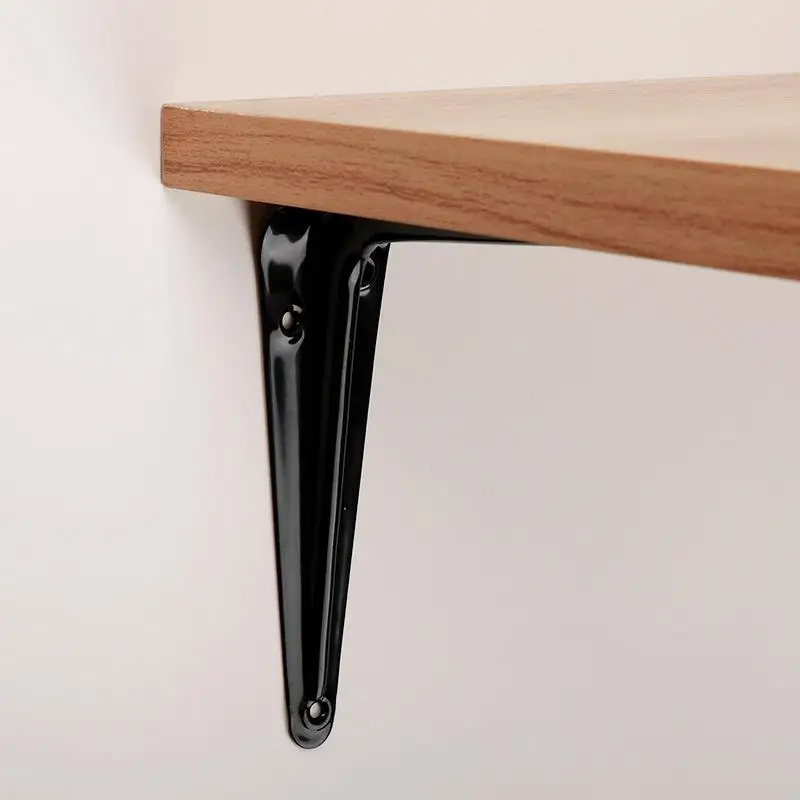 Durable Metal Floating Shelf Brackets - Decorative Wall Corner Braces with Screws